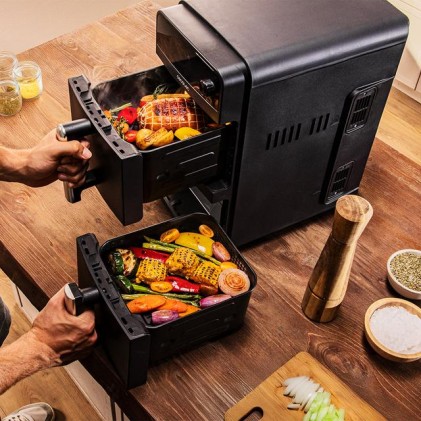 Cecotec Cecofry DuoLevel 10000 Doppia 10 L Indipendente 2400 W Friggitrice ad aria calda Nero