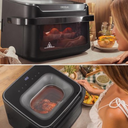 Cecotec Cecofry Advance 10000 Full Vision Doppia 10 L Indipendente 2200 W Friggitrice ad aria calda Nero