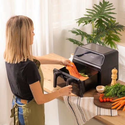 Cecotec Cecofry Advance 9000 Singolo 9 L Indipendente 2200 W Friggitrice ad aria calda Nero, Acciaio inox