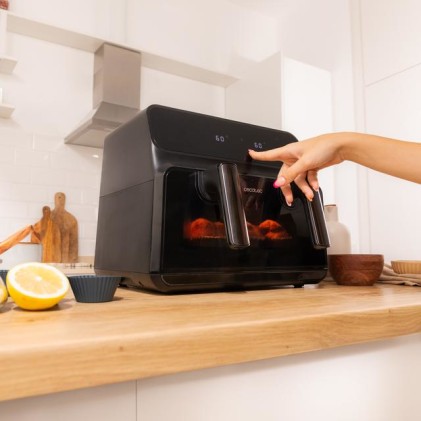Cecotec Cecofry Advance 9000 Singolo 9 L Indipendente 2200 W Friggitrice ad aria calda Nero, Acciaio inox