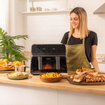 Cecotec Cecofry Advance 9000 Singolo 9 L Indipendente 2200 W Friggitrice ad aria calda Nero, Acciaio inox