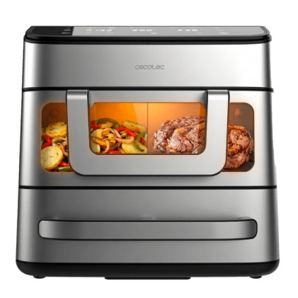 Cecotec Cecofry FoodCourt 18000 4Pizza Singolo 18 L Indipendente 2700 W Friggitrice ad aria calda Argento