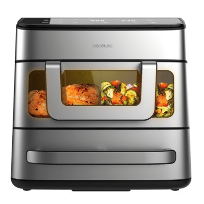 Cecotec Cecofry FoodCourt 18000 4Pizza Singolo 18 L Indipendente 2700 W Friggitrice ad aria calda Argento