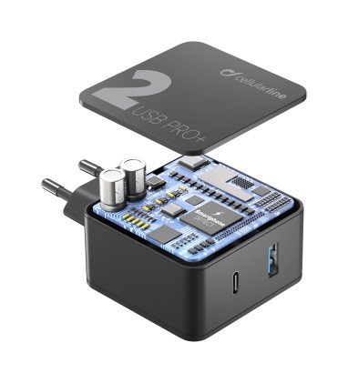 Caricabatterie Usb Cellular Line Achusb2Qcpd36Wk Multipower 2 Fast+