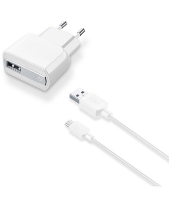 Caricabatterie Usb Cellular Line Achusbmusb2Aw Charger Kit 2A Micro Us
