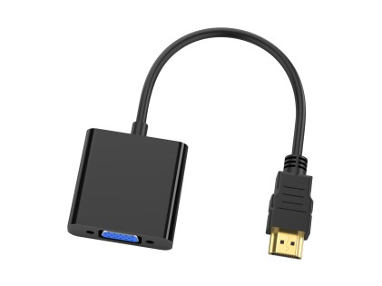 Adattatore Hdmi-Vga M/F Bk Con Cavo 0,25Mt