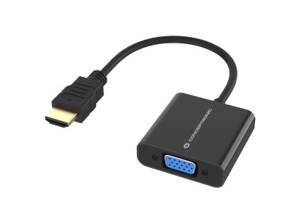 Adattatore Hdmi-Vga M/F Bk Con Cavo 0,25Mt