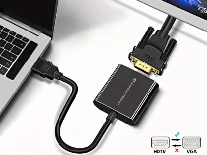 Adattatore Hdmi-Vga M/F Bk Con Cavo 0,25Mt