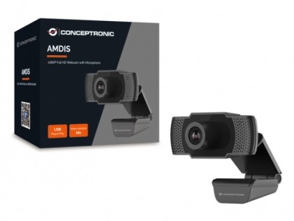 Conceptronic AMDIS webcam 2 MP 1920 x 1080 Pixel USB 2.0 Nero