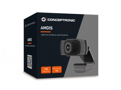 Conceptronic AMDIS webcam 2 MP 1920 x 1080 Pixel USB 2.0 Nero