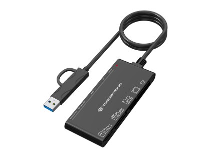 Lettore Schede Usb 3.0 7In1 Bk 2*Sd,2*Micro Sd/T-Flash,Ms,Cf,Xd