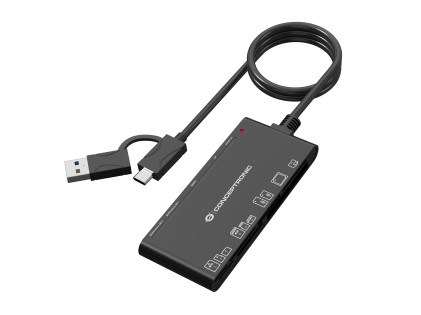 Lettore Schede Usb 3.0 7In1 Bk 2*Sd,2*Micro Sd/T-Flash,Ms,Cf,Xd