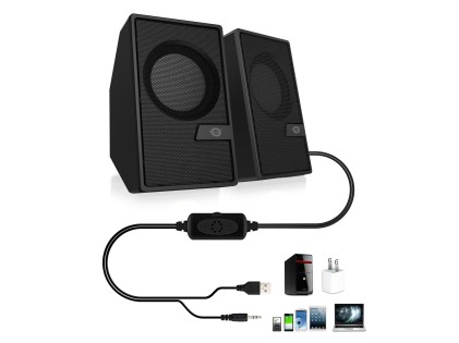 Speaker 2.0 6W Bluetooth 5.0 Jack 3,5Mm + Telecomando