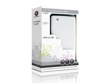 Conceptronic 2,5" Harddisk Box Mini White