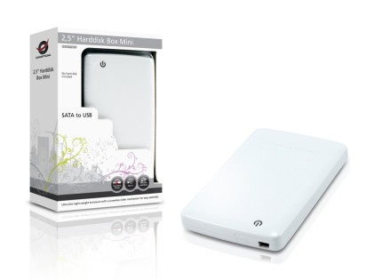 Conceptronic 2,5" Harddisk Box Mini White