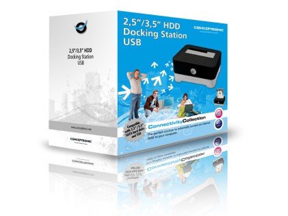Conceptronic 2,5/3,5 inch Hard Disk Docking Station USB 2.0