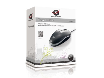 Conceptronic CLLMEASY mouse Ambidestro USB tipo A Ottico 800 DPI