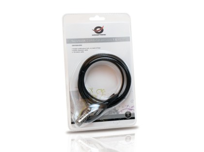Conceptronic CNBCOMLOCK18 cavo di sicurezza Nero 1,8 m