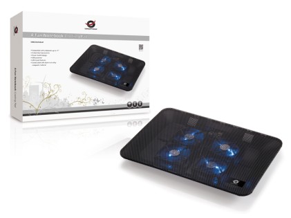 Conceptronic Pad di raffreddamento per notebook a 4 ventole