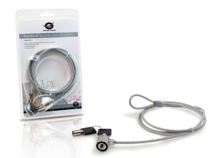 Conceptronic CNBSLOCK15 cavo di sicurezza Argento 1,5 m