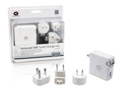 Conceptronic CUSBCHARKIT Caricabatterie per dispositivi mobili Bianco Auto, Interno