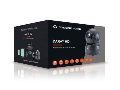 Conceptronic DARAY02B telecamera di sorveglianza Sferico Telecamera di sicurezza IP Interno 1280 x 720 Pixel