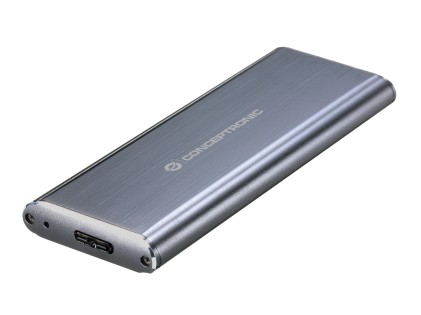Box esterno per dischi rigidi - SSD SATA - USB 3.0 - 5Gps - Grigio metallizzato