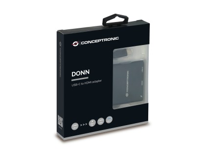 Conceptronic DONN01B hub di interfaccia USB 3.2 Gen 1 (3.1 Gen 1) Type-C 5000 Mbit/s Nero