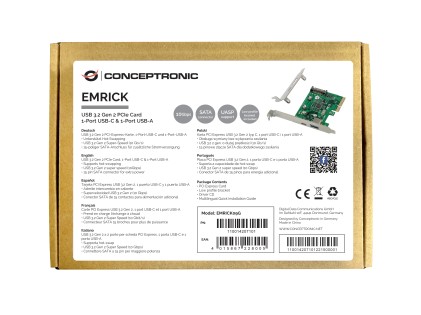 Conceptronic EMRICK09G scheda di interfaccia e adattatore Interno USB 3.2 Gen 2 (3.1 Gen 2)