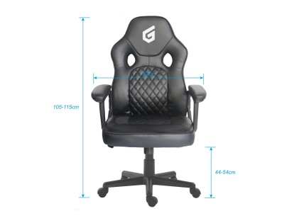 Conceptronic EYOTA03BL sedia per videogioco Sedia da gaming per PC Seduta imbottita Nero