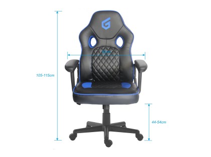 Conceptronic EYOTA03B sedia per videogioco Sedia da gaming per PC Seduta imbottita Nero, Blu