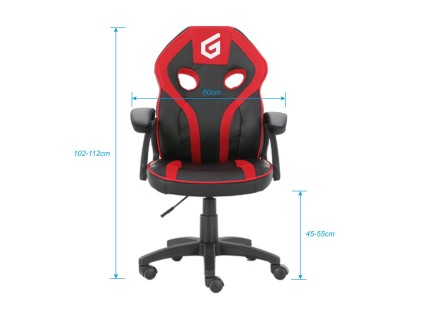 Conceptronic EYOTA06R sedia per videogioco Sedia da gaming per PC Seduta imbottita Nero, Rosso