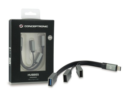 Conceptronic HUBBIES01G hub di interfaccia USB 3.2 Gen 2 (3.1 Gen 2) Type-C 5000 Mbit/s Grigio