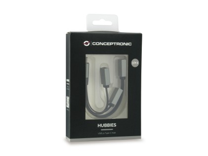 Conceptronic HUBBIES01G hub di interfaccia USB 3.2 Gen 2 (3.1 Gen 2) Type-C 5000 Mbit/s Grigio
