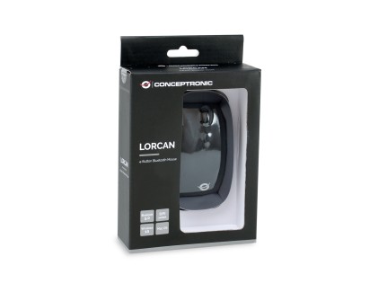 Mouse wireless Lorcan Conceptronic 1600 DPI - Bluetooth 3.0 - 4 pulsanti - Nero