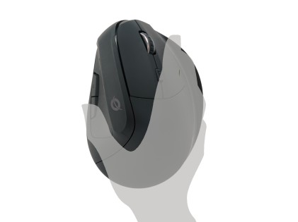 Mouse Ottico Wireless Ergonomic Bk 6 Tasti Ricaricabile Dpi Switch