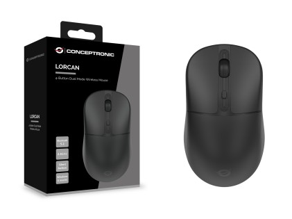 Mouse Ottico Wireless 1600 Dpi Bk 4 Tasti Plug&Play Dpi Switch Dual