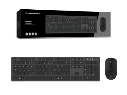 Tastiera+Mouse Wireless Bk 1600 Dpi 105 Tasti