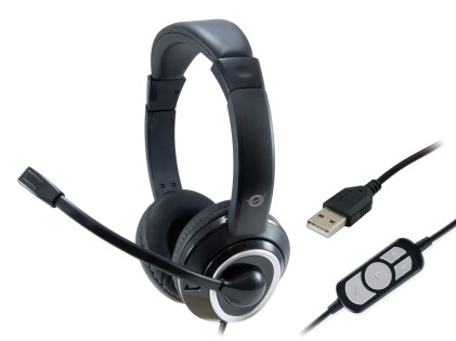 Cuffia C/Microfono Usb Bk Contr.Remoto Cavo 2Mt