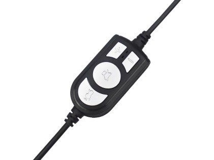 Cuffia C/Microfono Usb Bk Canc.Rumore Contr.Remoto Cavo 2Mt