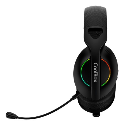 CoolBox WB01 RGB Auricolare Con cavo e senza cavo A Padiglione Gaming USB tipo-C Bluetooth Nero
