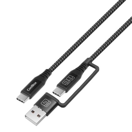 CoolBox COO-CAB-UAC-60W cavo USB USB 3.2 Gen 2 (3.1 Gen 2) 1,8 m USB A/USB C USB C