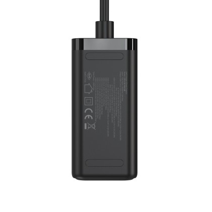 Caricabatterie CoolBox GAN 100W Chargemaster 4 PRO - 3xUSB-C - 1xUSB-A - Ricarica rapida 3.0 - Power Delivery - Cavo da 1,5 metri - Nero