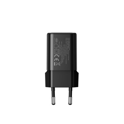 Caricabatterie CoolBox GAN da 25 W - 1 porta USB-C - 1 porta USB-A - Ricarica rapida 3.0 - Power Delivery - Colore nero