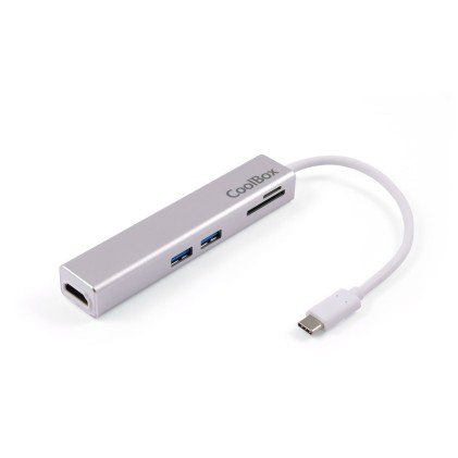 CoolBox miniDock USB-C Lite Cablato USB 3.2 Gen 1 (3.1 Gen 1) Type-C Bianco