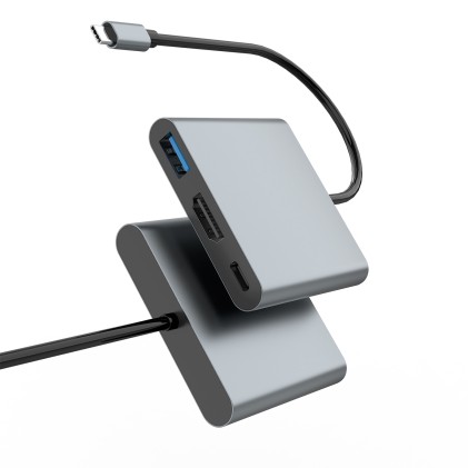 CoolBox miniDOCK C31 Cablato USB 3.2 Gen 1 (3.1 Gen 1) Type-C Grigio