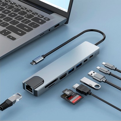 CoolBox miniDOCK C81 Cablato USB 3.2 Gen 1 (3.1 Gen 1) Type-C Grigio