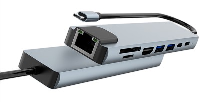 CoolBox miniDOCK C81 Cablato USB 3.2 Gen 1 (3.1 Gen 1) Type-C Grigio