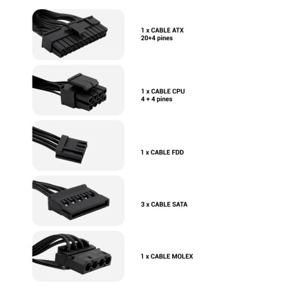 CoolBox S300 alimentatore per computer 300 W 20+4 pin ATX SFX Argento