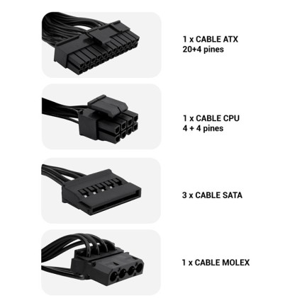 CoolBox COO-FA550SGR alimentatore per computer 550 W 20+4 pin ATX SFX Nero